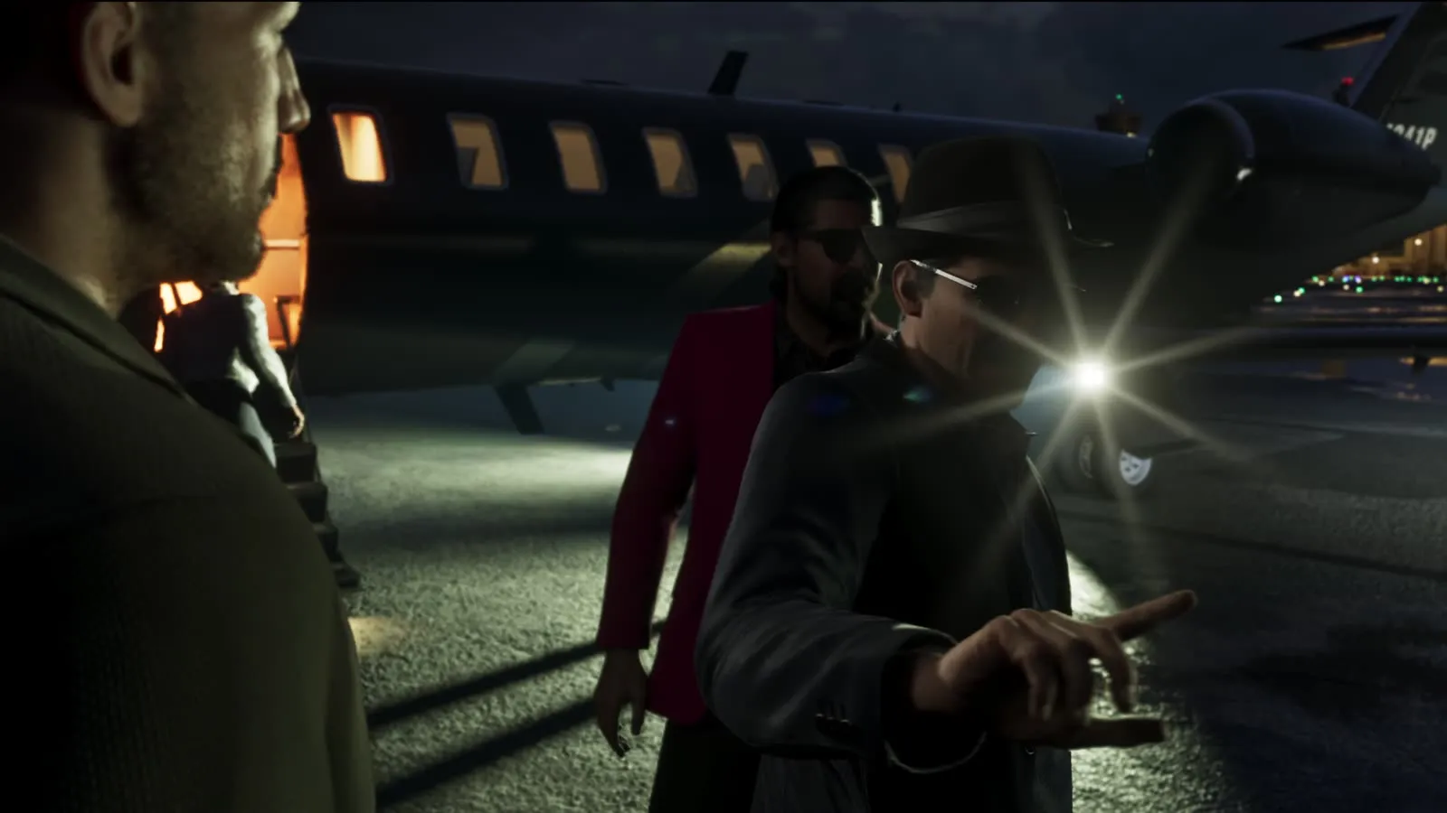 The executive being met on the airstrip after stepping off the jet, from the GTA 6 Extended Look