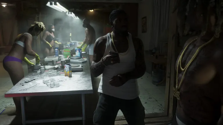 The room where the product is being cut, from the opening job of Grand Theft Auto VI, An Extended Look